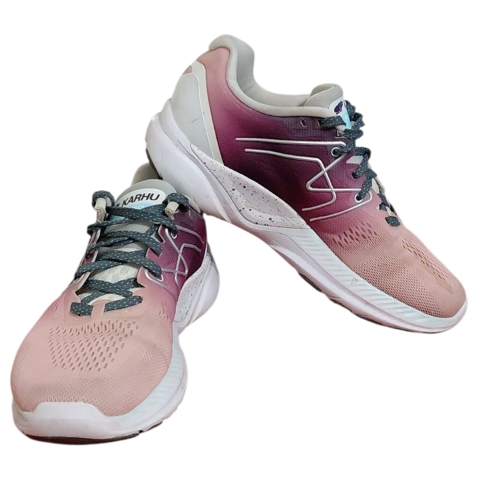 Karhu Fusion Ortix Sneakers Women's Creole Pink-Bleached Aqua Running Shoes 7.5